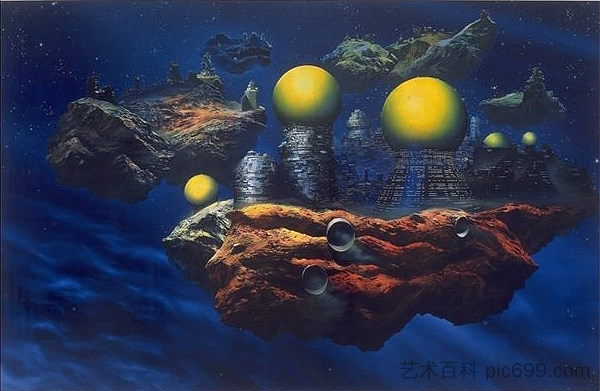 The Pornography of Death(为Ian Curtis绘画,以Chris Foss的名字命名) The Pornography of Death (painting for Ian Curtis, after Chris Foss) (1995),格伦·布朗