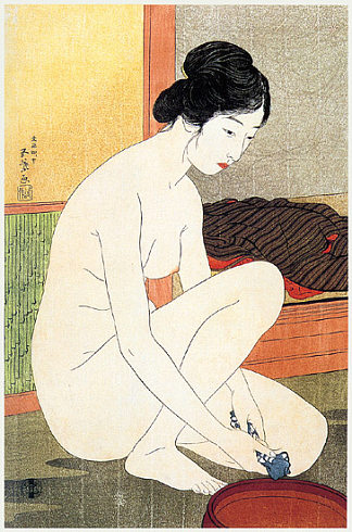 洗澡后的女人 Woman After Bath (1915)，谷口桥口