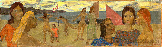 海滩场景 Beach Scene，格雷戈尔·米肖龙泽