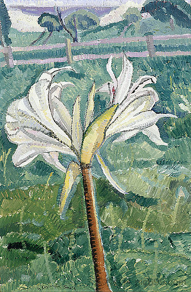 生长在海边田野里的百合花 Lily growing in a field by the sea (1927)，格雷丝·科辛顿·史密斯