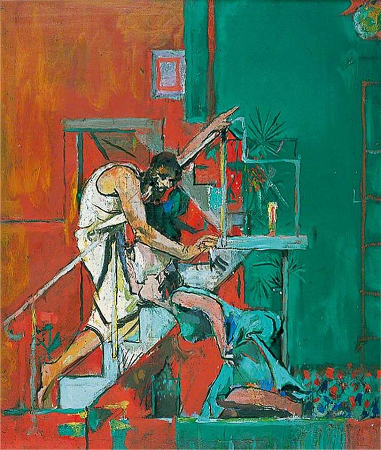基督向抹大拉的马利亚显现（Noli Me Tangere） Christ Appearing to Mary Magdalen (Noli Me Tangere) (1961)，格雷厄姆·萨瑟兰