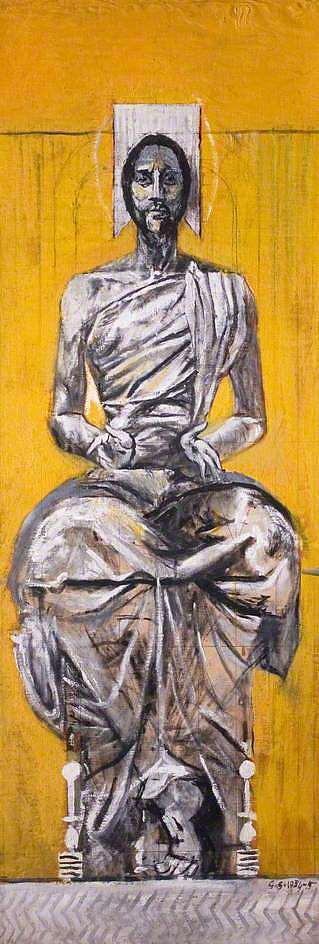 基督坐着（荣耀中的基督） Christ Seated (Christ in Glory) (1956)，格雷厄姆·萨瑟兰