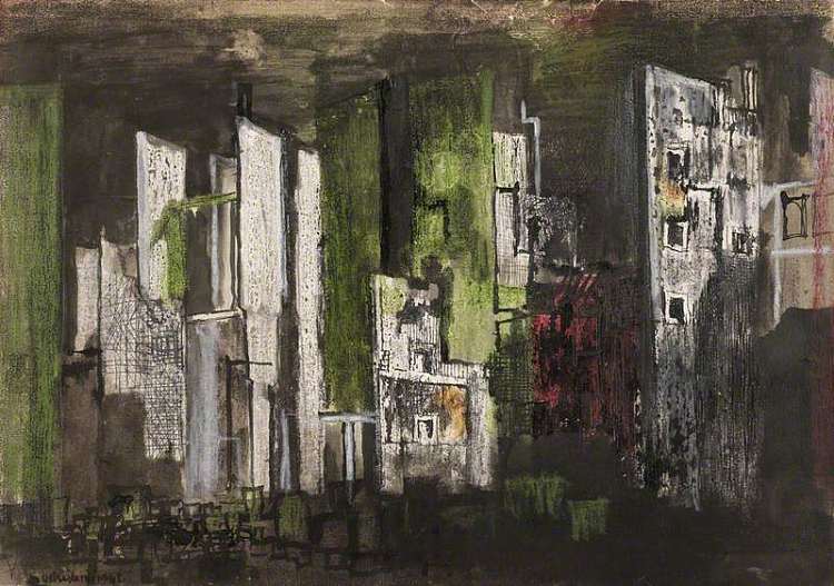 毁灭，1941年，城市，废墟全景 Devastation, 1941, City, Panorama of Ruin (1941)，格雷厄姆·萨瑟兰