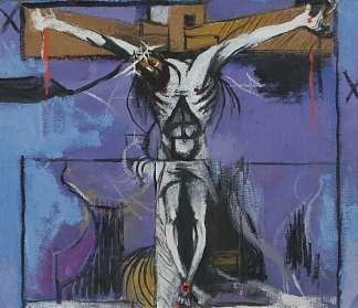 《十字架》草图 Sketch for ‘The Crucifixion’ (1946)，格雷厄姆·萨瑟兰