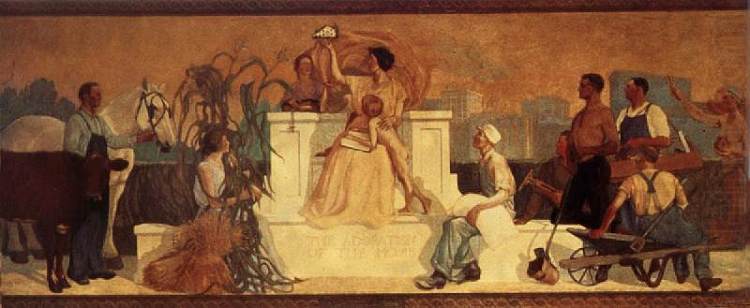 对家的崇拜 Adoration of the Home (c.1921 - c.1922; Cedar Rapids,United States  )，格兰特伍德