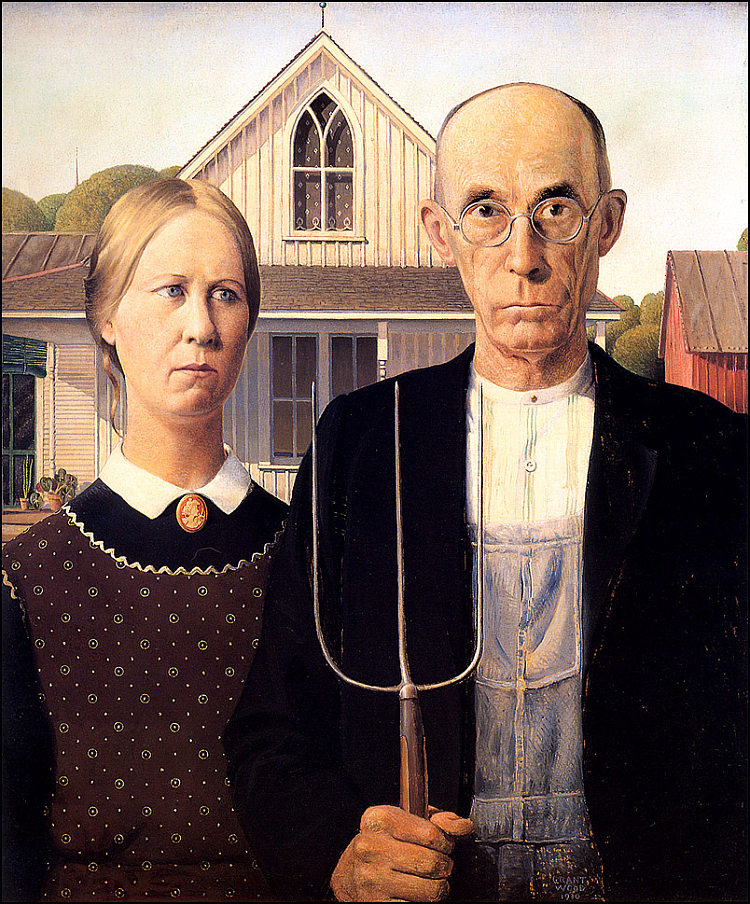 美国哥特式 American Gothic (1930)，格兰特伍德