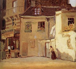 巴黎角的咖啡厅 The cafe of Paris corner (1920)，格兰特伍德