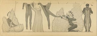 无题，来自组曲 野蛮爱荷华州（晾衣绳） Untitled, from suite Savage Iowa (Clothesline) (1923)，格兰特伍德