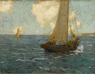平静海上的帆船 Sailboats on Calm Seas，格兰维尔雷德蒙德