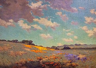 格兰维尔·雷德蒙德的罂粟花补丁 Patch of Poppies by Granville Redmond (1912)，格兰维尔雷德蒙德