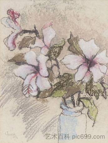 木槿静物 Still life with hibiscus (1974)，格雷戈尔·布萨尔