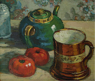 静物与茶壶 Still life with teapot (1930)，格雷戈尔·布萨尔