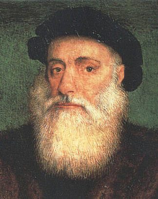 瓦斯科·达伽马的肖像 Portrait of Vasco da Gama (1524)，格雷戈里奥·洛佩斯