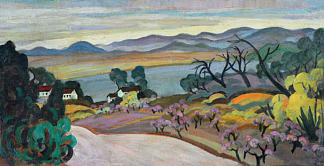 河南岸的春曙 Spring Dawn on the South Bank of river (1934)，关子兰