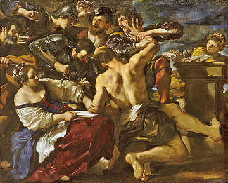 参孙被非利士人俘虏 Samson Captured by the Philistines (1619)，圭尔奇诺