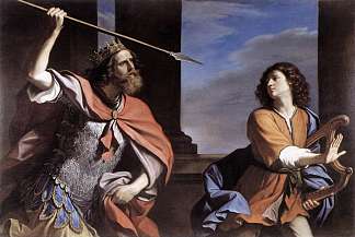 扫罗攻击大卫 Saul Attacking David (1646)，圭尔奇诺