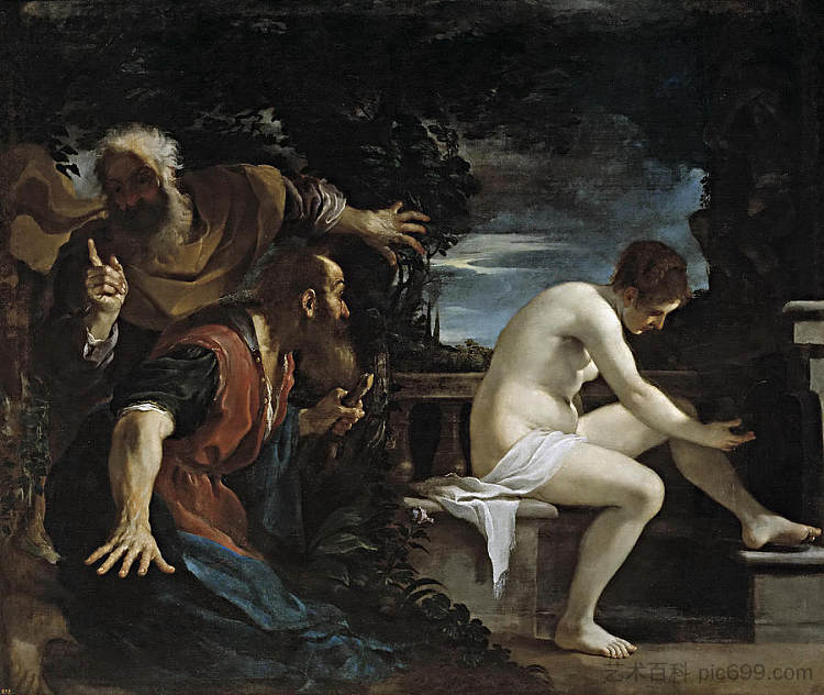 苏珊娜和长老 Susanna and the Elders (1617)，圭尔奇诺