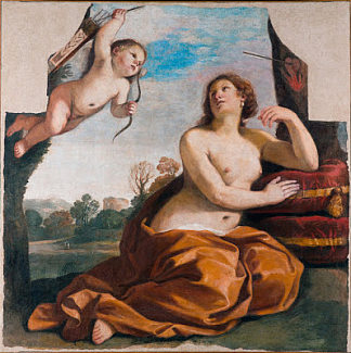 维纳斯和丘比特 Venus and Cupid (1632)，圭尔奇诺