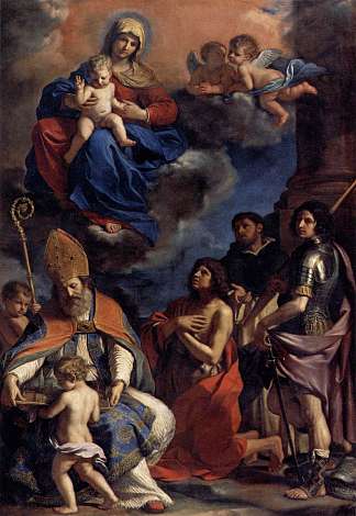 圣母子与四圣徒 Virgin and Child with Four Saints (1651)，圭尔奇诺