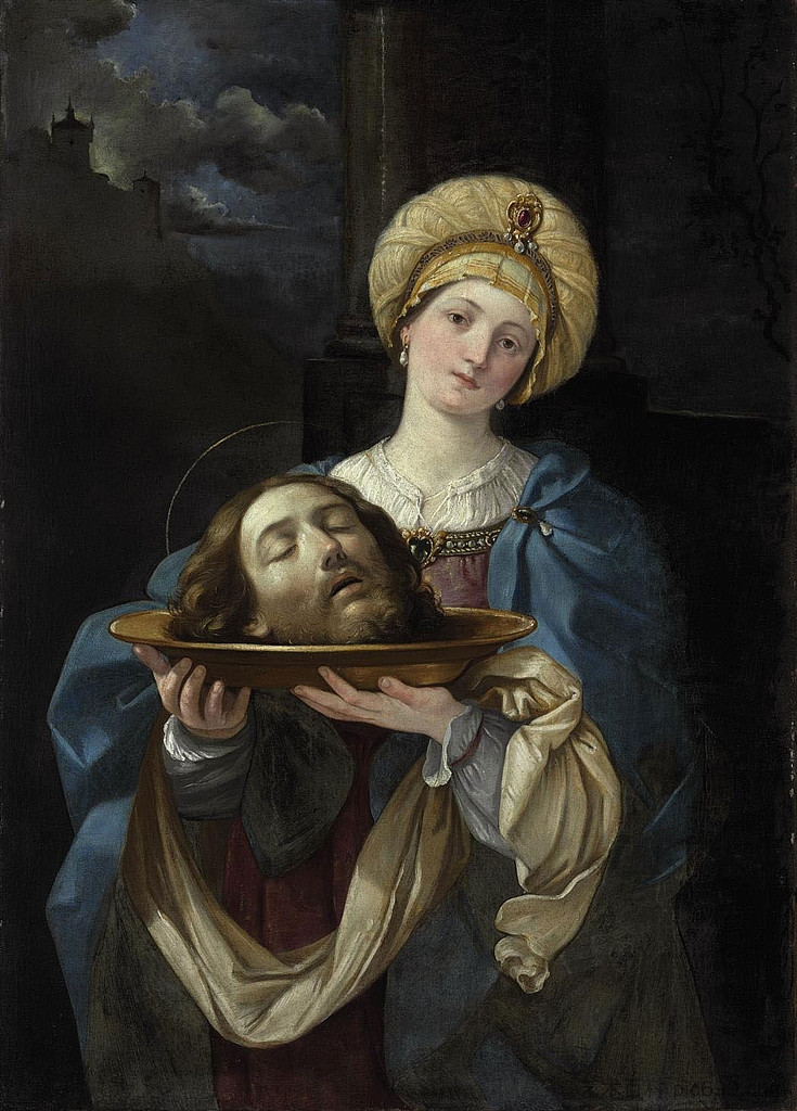 莎乐美与施洗约翰的头 Salome with the Head of John the Baptist (1630 - 1635)，纪多·雷尼