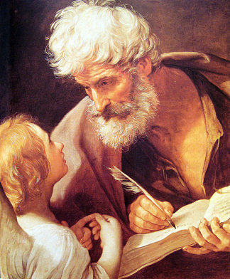 福音传教士圣马太与天使 Evangelist St. Matthew and the Angel (c.1635 – c.1640)，纪多·雷尼