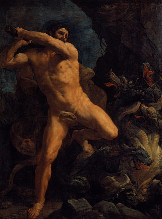 赫拉克勒斯征服莱尔玛的九头蛇 Hercules Vanquishing the Hydra of Lerma (1620)，纪多·雷尼