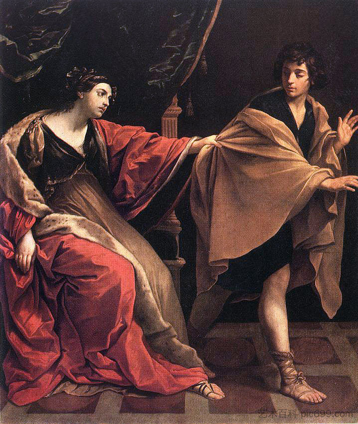 约瑟和波提乏的妻子 Joseph and Potiphar's Wife (c.1631)，纪多·雷尼