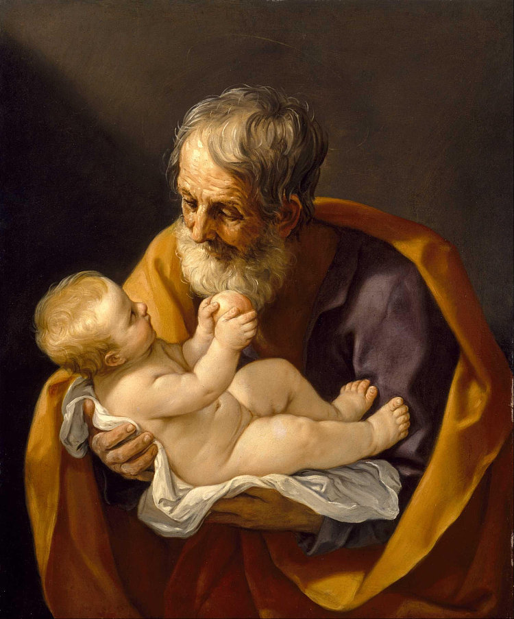 圣若瑟和圣婴基督 Saint Joseph and the Christ Child (1640)，纪多·雷尼