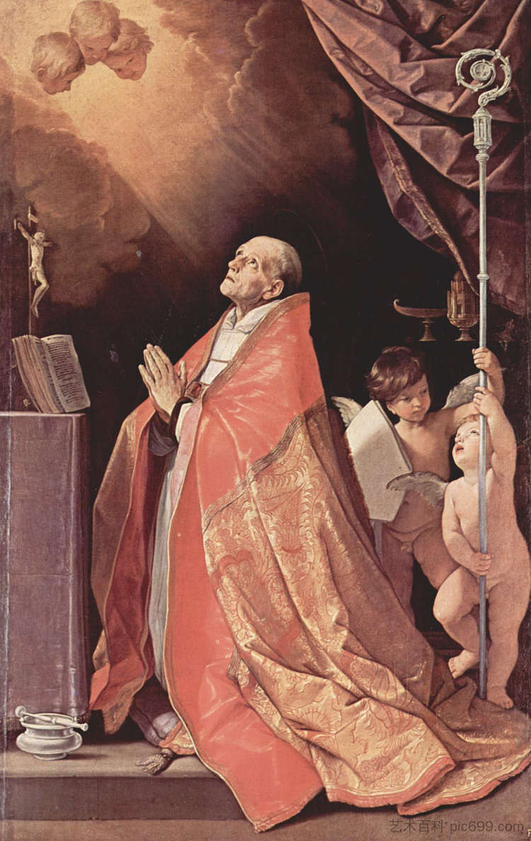 圣安德鲁·科西尼在祈祷 St. Andrew Corsini in prayer (1630 - 1635)，纪多·雷尼