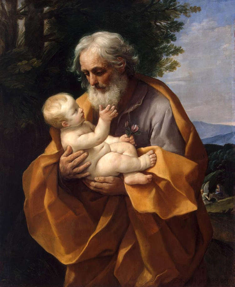 圣约瑟夫与婴儿耶稣 St Joseph with the Infant Jesus (c.1620)，纪多·雷尼