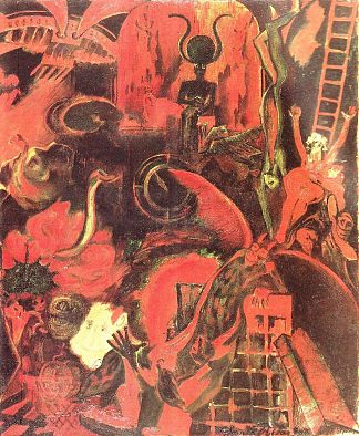 地狱中的俄耳甫斯（局部） Orfeu nos Infernos (detail) (1904)，威廉圣丽塔