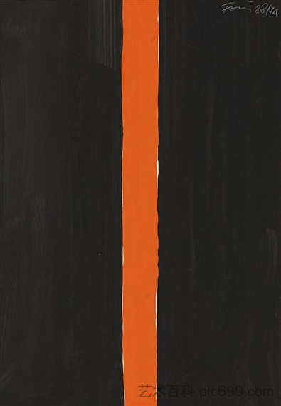 无题（黑色和橙色） Untitled (Black and Orange) (1988)，冈瑟·弗格