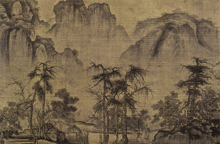 在山脉和山谷上空清除秋天的天空（细节） Clearing Autumn Skies over Mountains and Valleys (detail) (1072)，郭曦