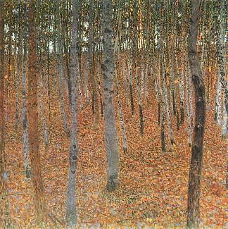山毛榉树林 I Beech Grove I (1902)，古斯塔夫·克林姆特