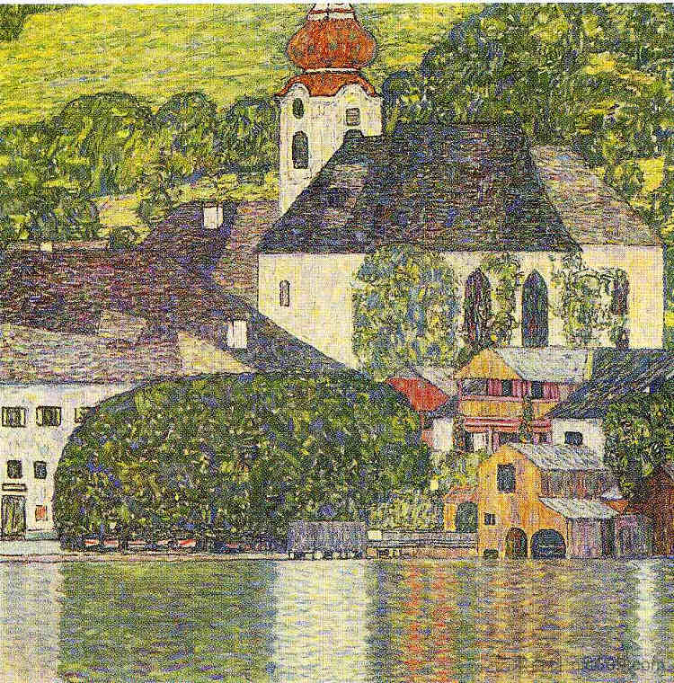 阿特湖畔安特拉赫教堂 Church in Unterach on the Attersee (1916)，古斯塔夫·克林姆特