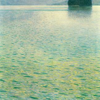 阿特湖的岛屿 Island in the Attersee (1902)，古斯塔夫·克林姆特