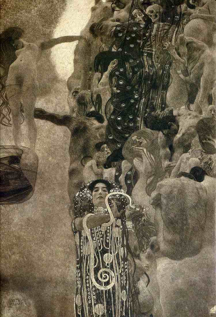 维也纳大学天花板画（医学），最终状态 University of Vienna Ceiling Paintings (Medicine), final state (1900 - 1907)，古斯塔夫·克林姆特