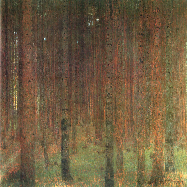 松林二期 Pine Forest II (1901)，古斯塔夫·克林姆特