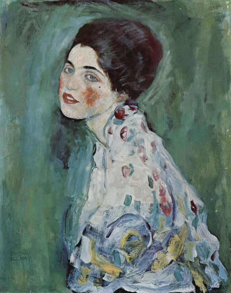 一位女士的肖像 Portrait of a Lady (c.1916 - c.1917)，古斯塔夫·克林姆特