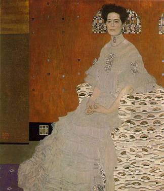 弗里扎·里德勒的肖像 Portrait of Fritza Riedler (1906)，古斯塔夫·克林姆特