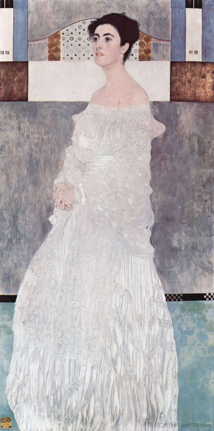 玛格丽特·斯顿伯勒-维特根斯坦的肖像 Portrait of Margaret Stonborough-Wittgenstein (1905)，古斯塔夫·克林姆特