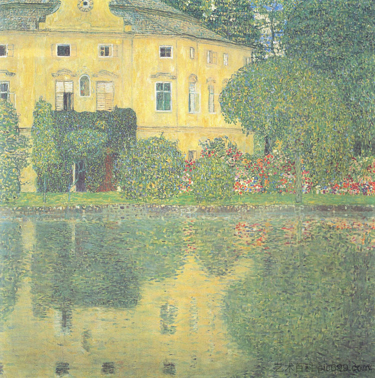 阿特湖四世上的卡默宫 Schloss Kammer on the Attersee IV (1910)，古斯塔夫·克林姆特