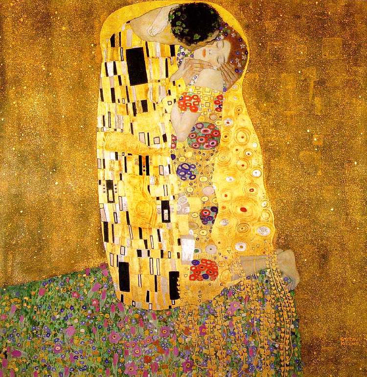 吻 The Kiss (1907 - 1908)，古斯塔夫·克林姆特