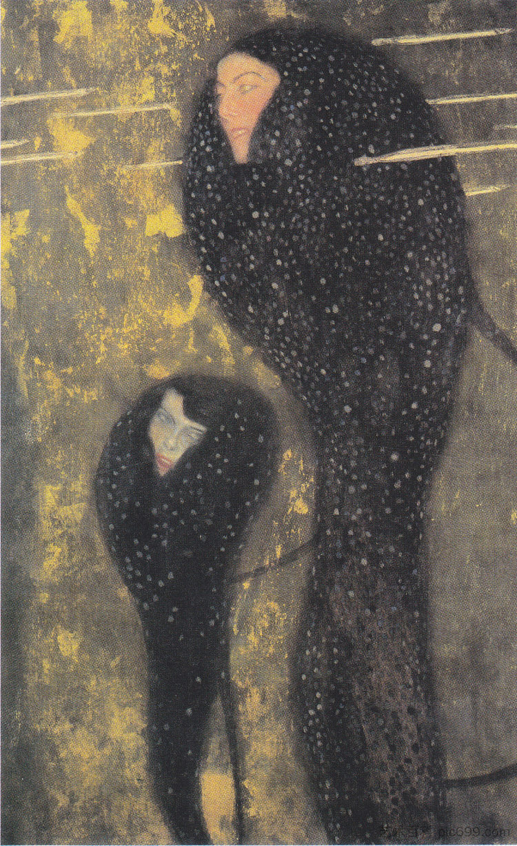 水若虫(蠹鱼) Water Nymphs (Silverfish) (c.1899),古斯塔夫·克林姆特