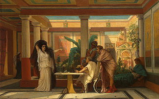 古罗马诗人家中的戏剧排练 Theatrical Rehearsal in the House of an Ancient Roman Poet (1855)，古斯塔夫·布朗格
