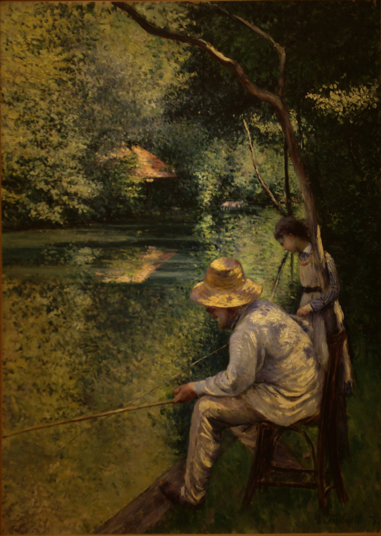 钓鱼 Angling (1878)，古斯塔夫·卡里伯特