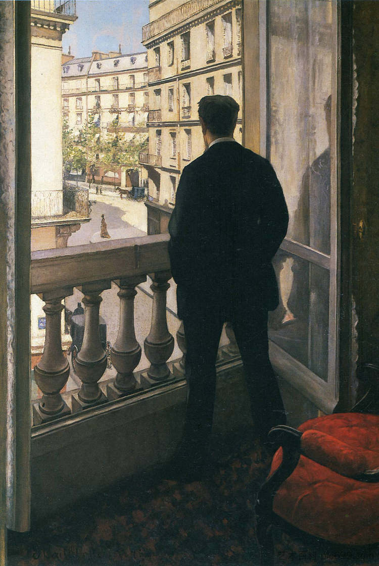 窗边的男人 Man at the Window (1875)，古斯塔夫·卡里伯特