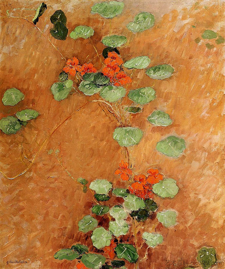 金莲花 Nasturtiums (1892)，古斯塔夫·卡里伯特