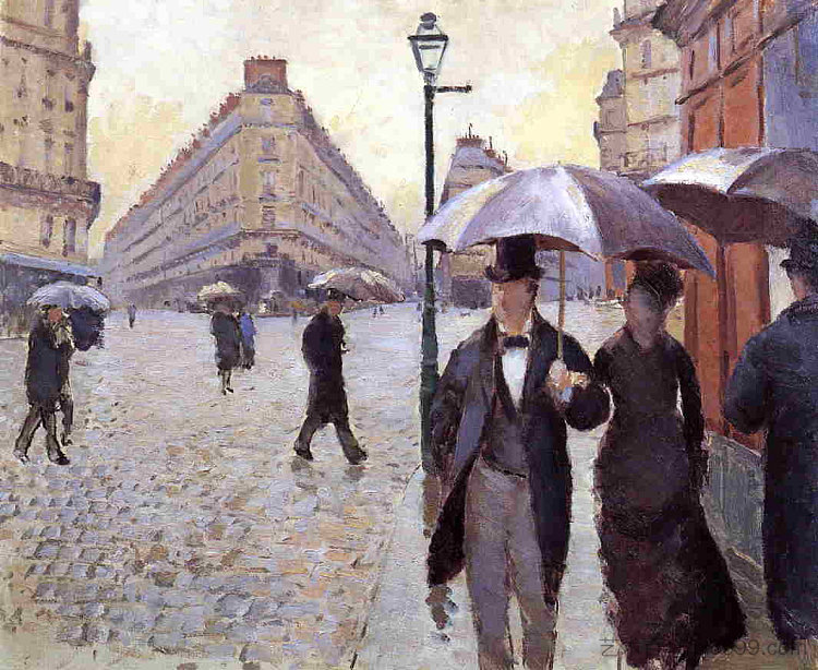 巴黎,雨天 Paris, a Rainy Day (1877),古斯塔夫·卡里伯特