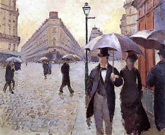 巴黎，雨天 Paris, a Rainy Day (1877)，古斯塔夫·卡里伯特